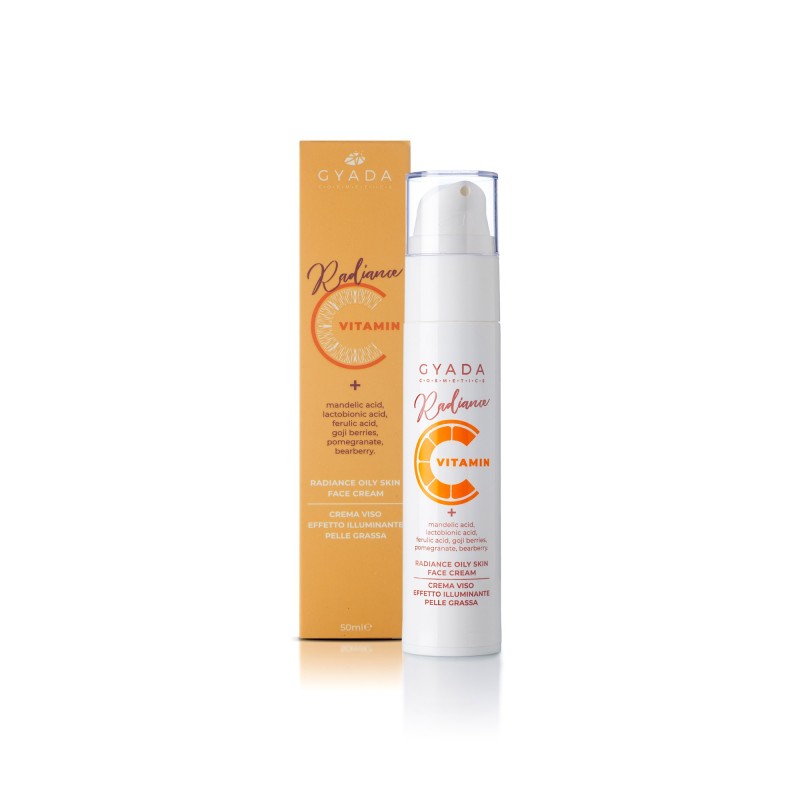 RADIANCE OILY SKIN FACE CREAM CREMA VISO ILLUMINANTE PELLE GRASSA - GYADA COSMETICS