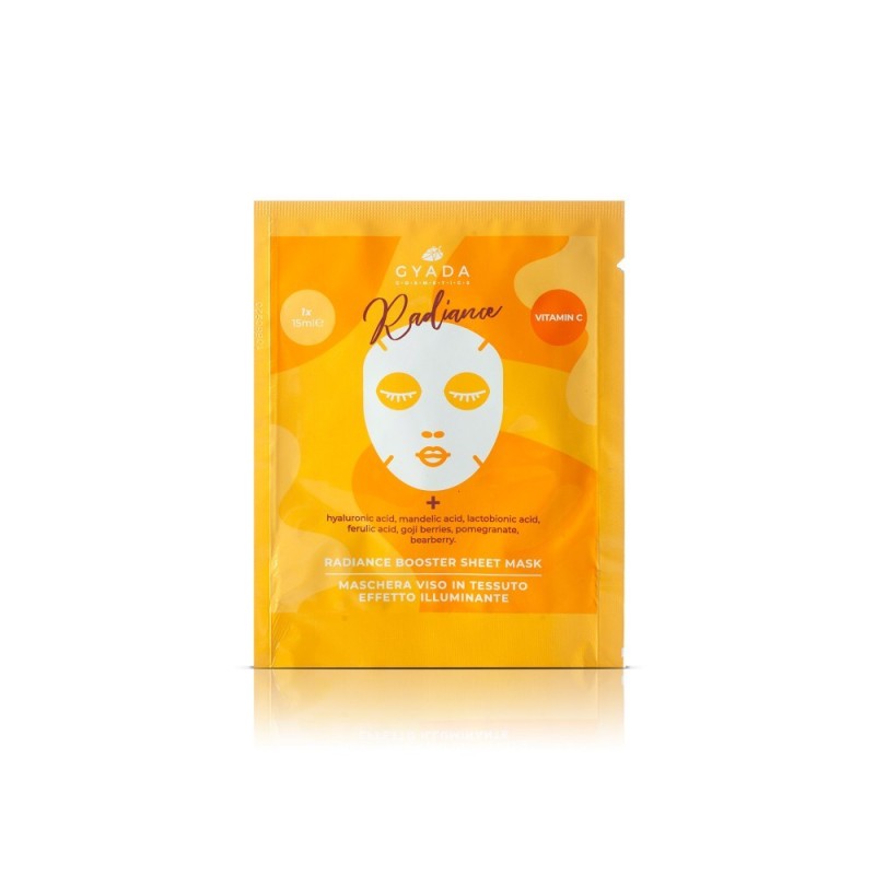 RADIANCE BOOSTER SHEET MASK MASCHERA VISO IN TESSUTO ILLUMINANTE - GYADA COSMETICS