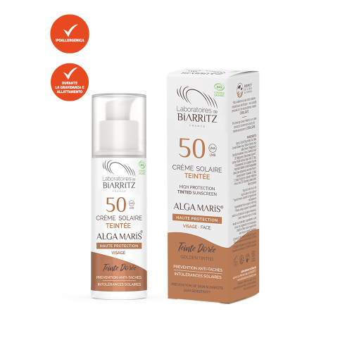 CREMA SOLARE COLORATA "DORÉE" BIO VISO SPF 50 - LABORATOIRES DE BIARRITZ