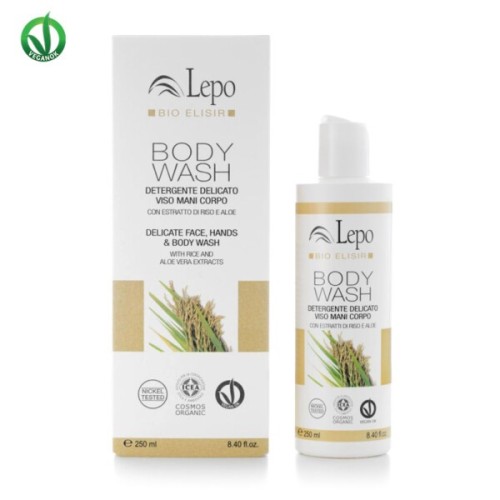 Body Wash Lepo  Detergente Delicato Viso, Mani e Corpo con Aloe e Riso - LEPO