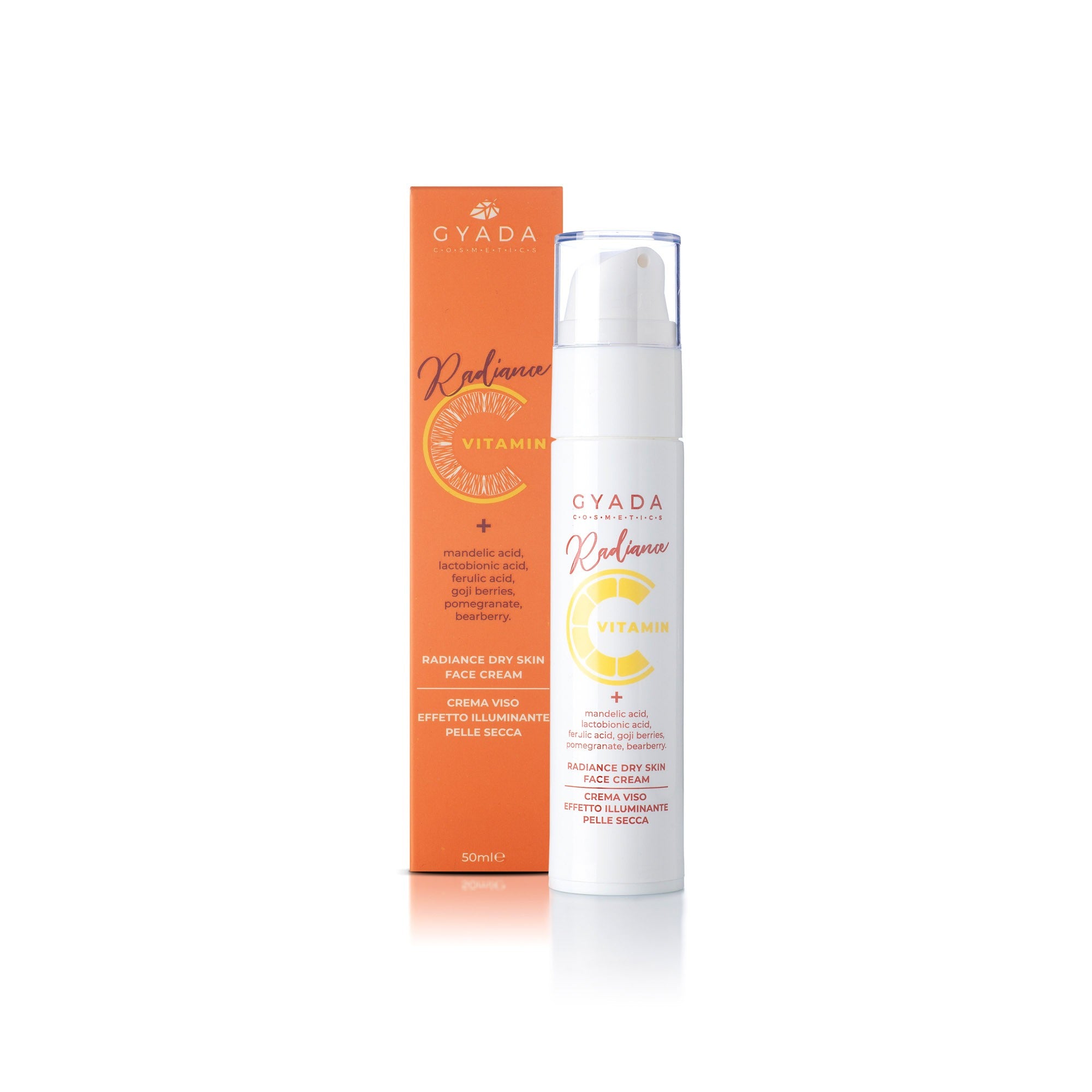 RADIANCE DRY SKIN FACE CREAM CREMA VISO ILLUMINANTE PELLE SECCA - GYADA COSMETICS
