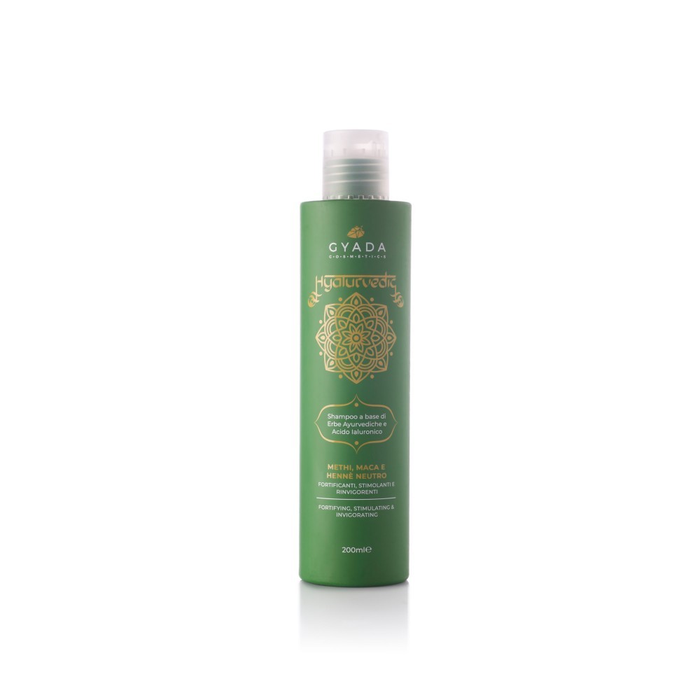 HYALURVEDIC SHAMPOO FORTIFICANTE-METHI, MACA, HENNÈ NEUTRO - GYADA COSMETICS