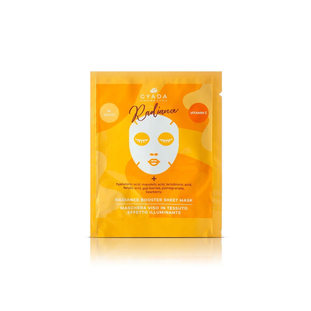 RADIANCE BOOSTER SHEET MASK MASCHERA VISO IN TESSUTO ILLUMINANTE - GYADA COSMETICS