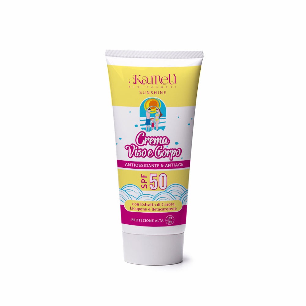 CREMA VISO CORPO SPF 50 ANTIOSSIDANTE E ANTIAGE - KAMELÌ