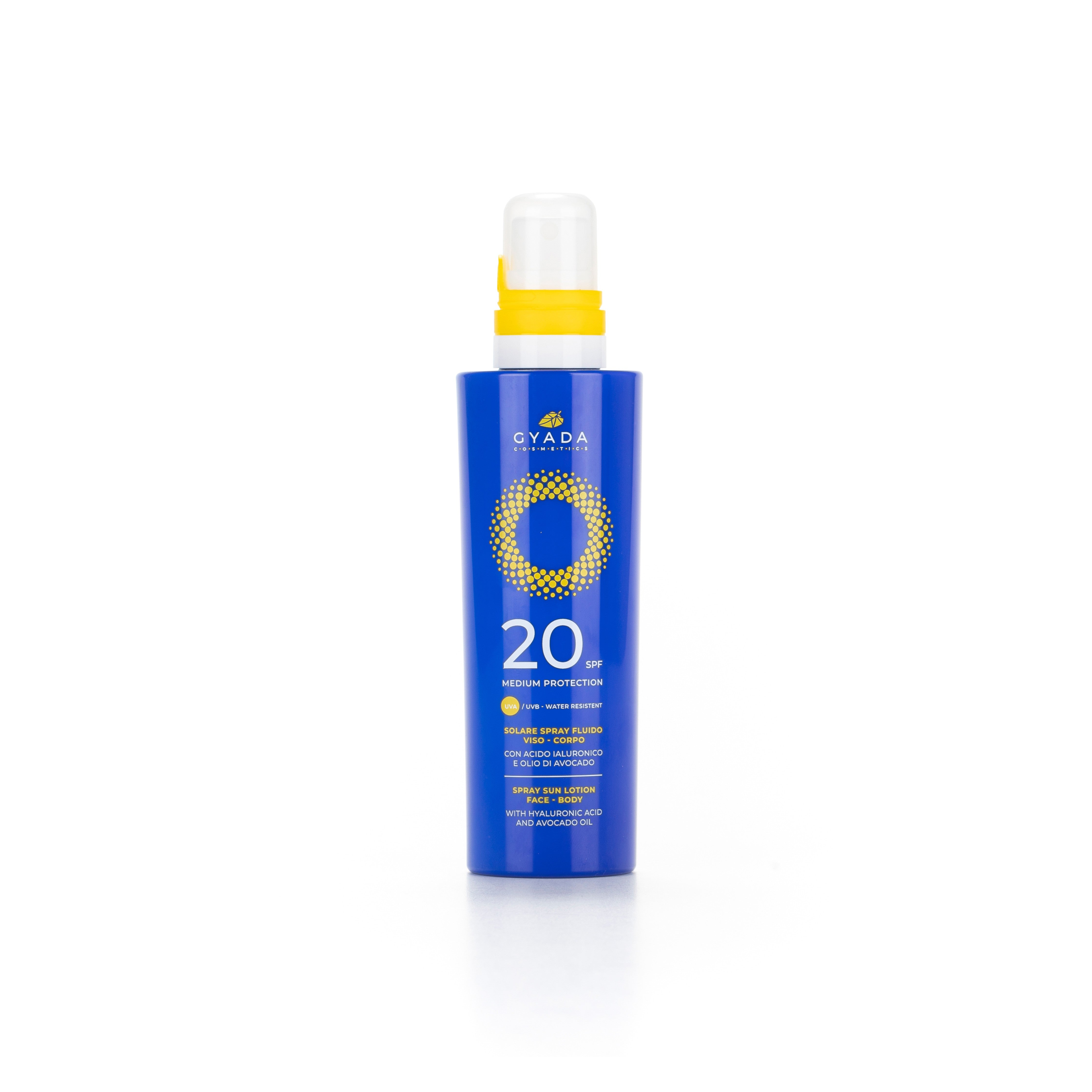 SOLARE SPRAY VISO CORPO SPF 20 PROTEZIONE MEDIA - GYADA COSMETICS
