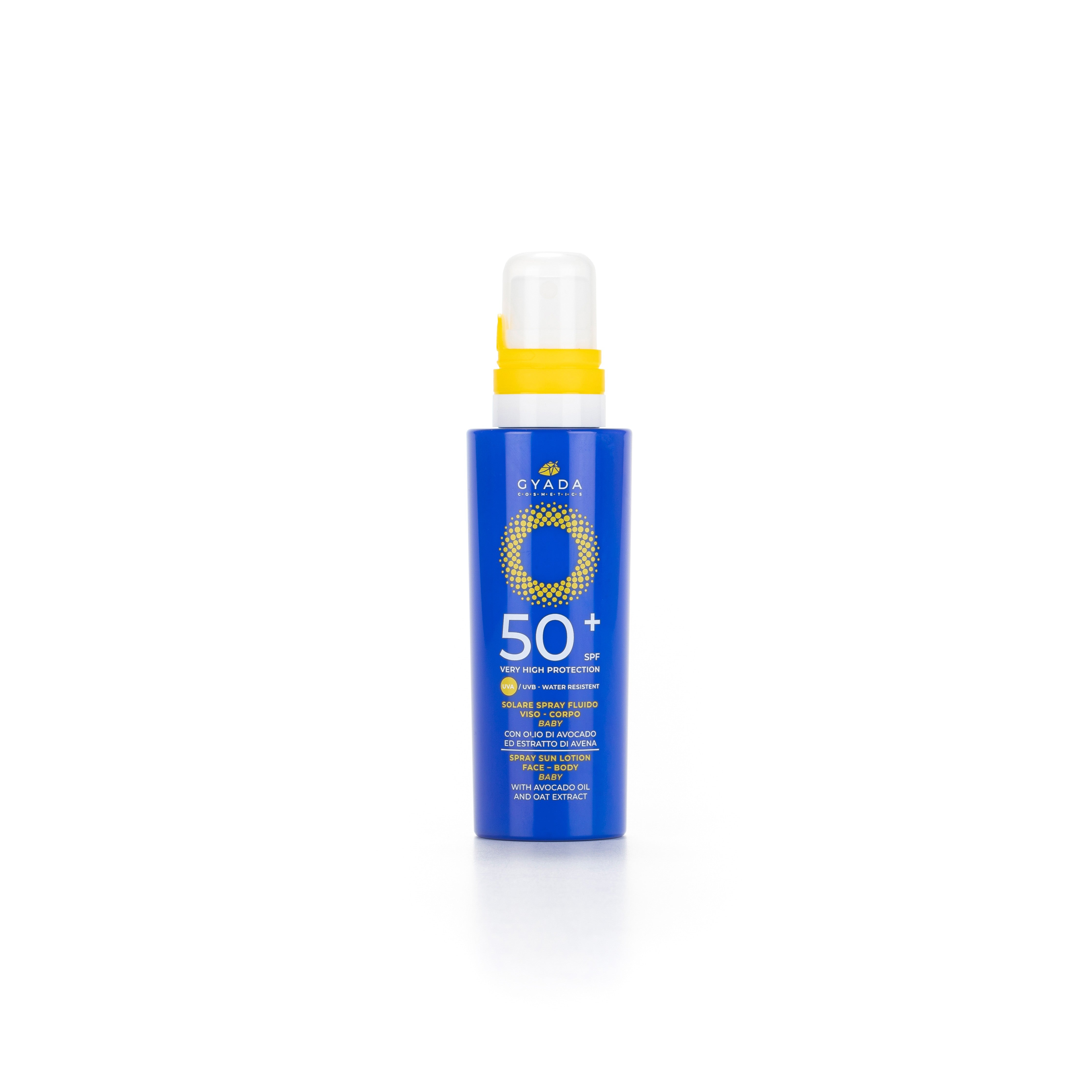 SPRAY VISO CORPO BABY SPF 50+ PROTEZIONE MOLTO ALTA - GYADA COSMETICS