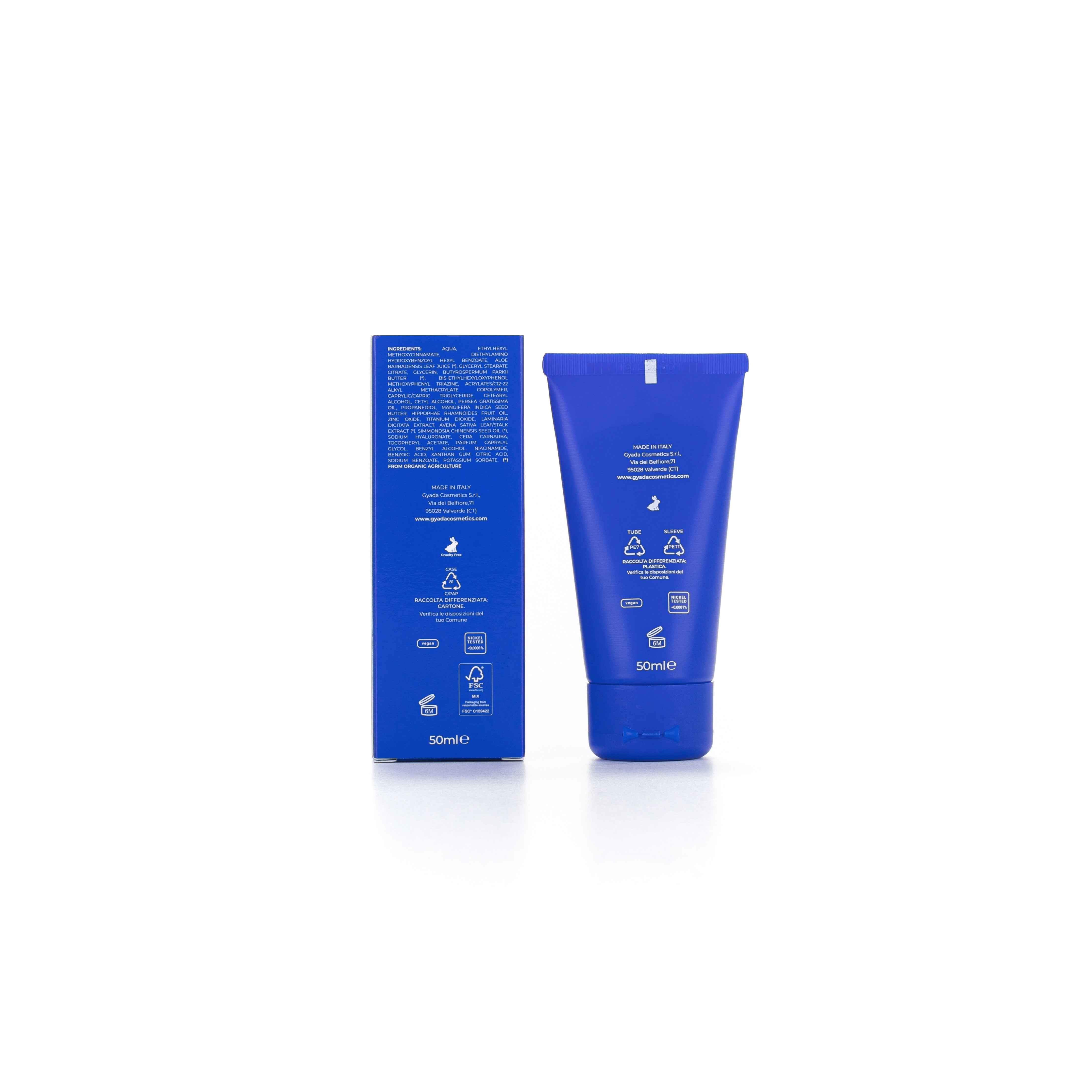 CREMA SOLARE VISO SPF 50+ PROTEZIONE MOLTO ALTA	- GYADA COSMETICS