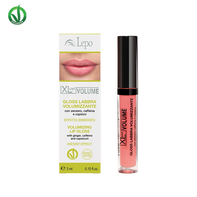 XLent VOLUME - GLOSS VOLUMIZZANTE LABBRA con zenzero, caffeina e capsico - LEPO