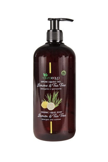 Sapone liquido BIO - Limone e tea tree-detergente e igienizzante - Naturaequa