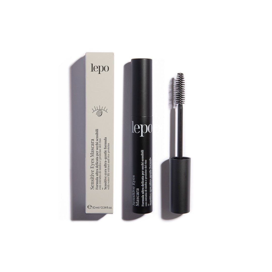 SENSITIVE EYES MASCARA Formula ultra delicata per occhi sensibili con estratto di ninfea e proteine del riso - LEPO