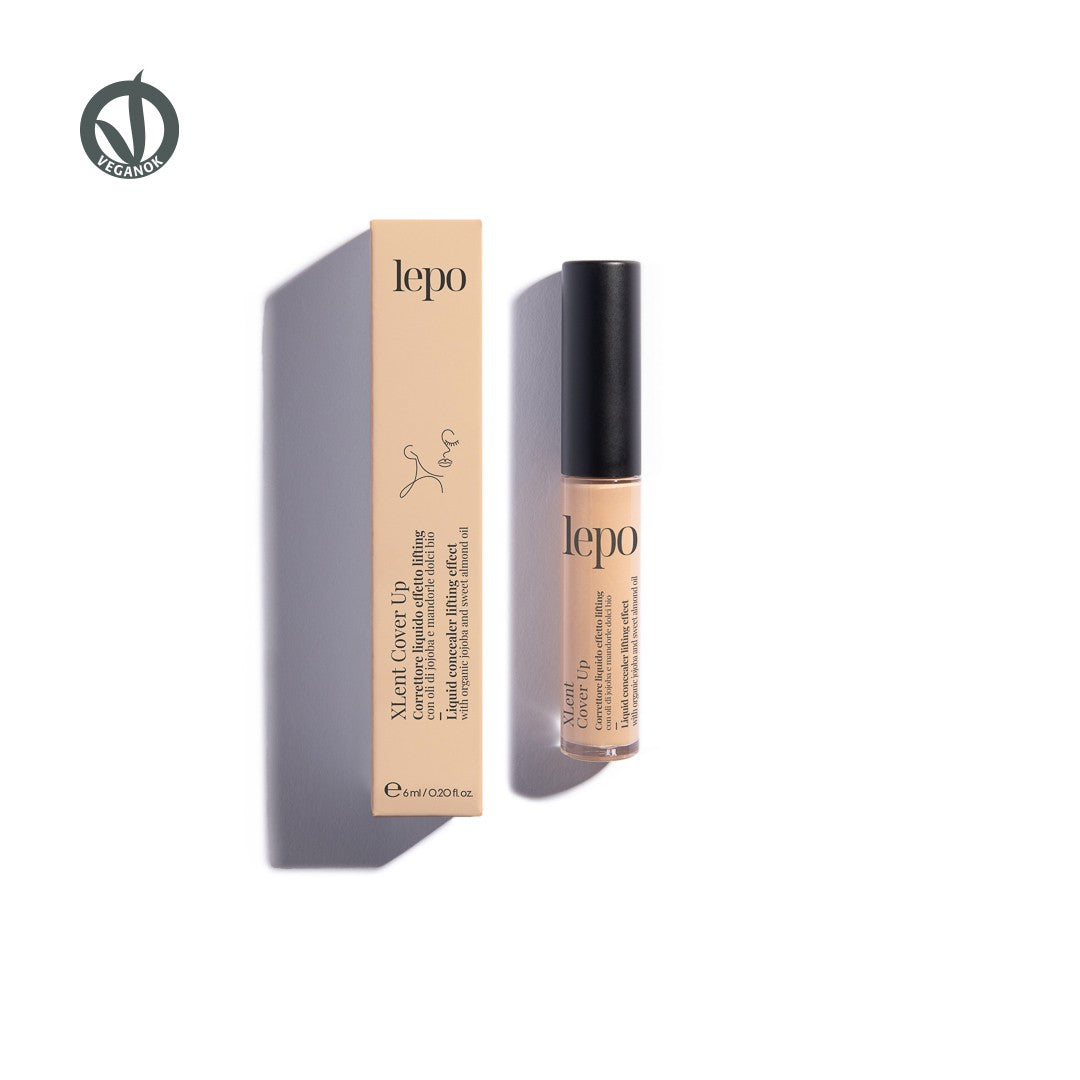 XLENT COVER UP Correttore liquido effetto lifting con olio di jojoba e mandorle dolci bio - LEPO