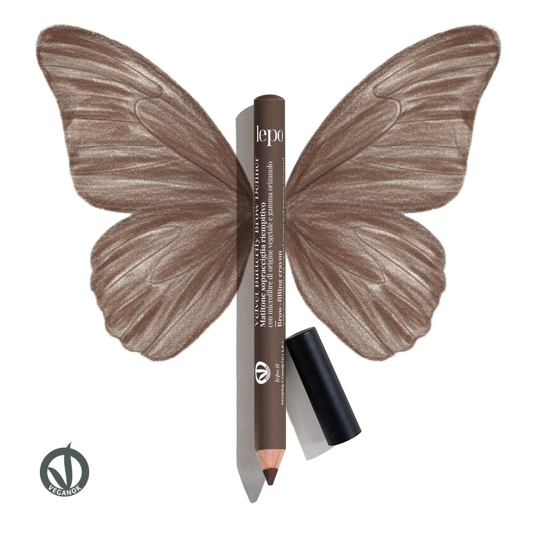 Velvet Butterfly Brow Definer – Matitone Sopracciglia Riempitivo Naturale con Microfibre Vegetali - LEPO