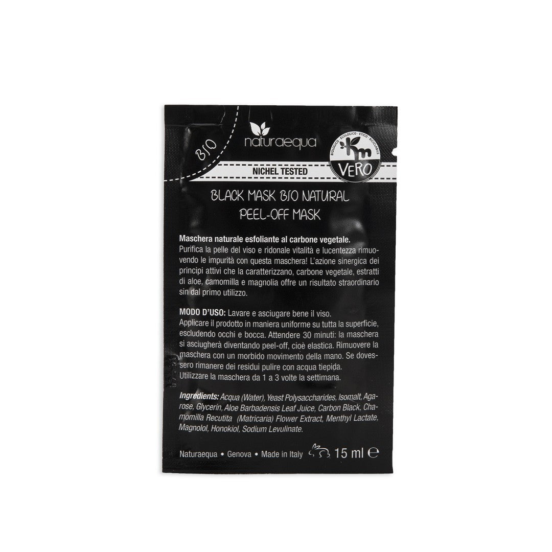 BLACK MASK BIO NATURAL PEEL OFF - NATURAEQUA