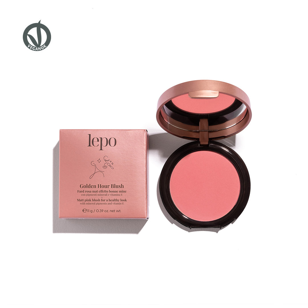 Golden Hour Blush – Fard Rosa Mat Effetto Bonne Mine - LEPO