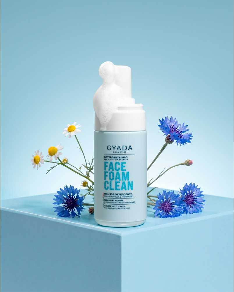 Mousse Detergente Viso con Camomilla e Fiordaliso – Gyada Cosmetics